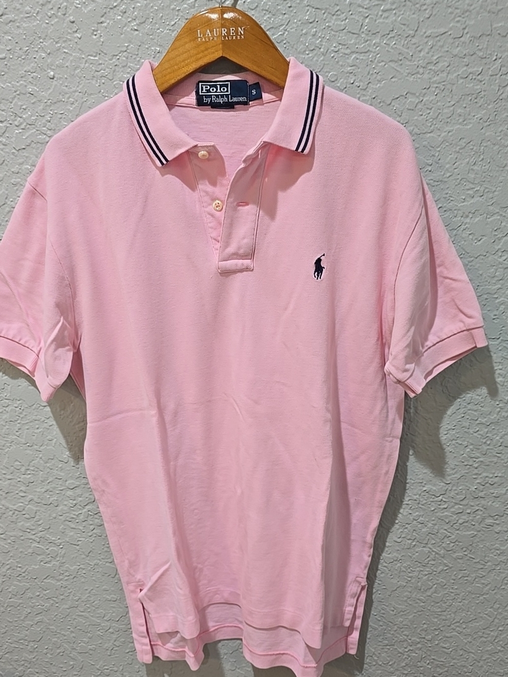 Polo by Ralph Lauren Pink Short-Sleeve Polo with Contrast Collar